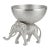 Sculptural Elephant Compote Bowl Centerpiece, Textured Metal. Palm Beach Regency, British Colonial & Grandmillennial Decor. See Pics for Versatility! For Sale