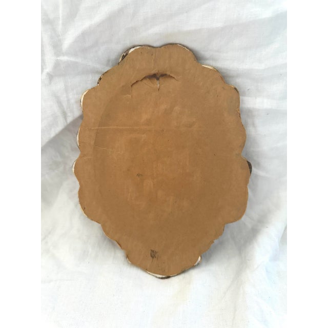 French Vintage Gold Tin Cameo Framed Wall Art For Sale - Image 3 of 4