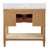 Contemporary Matthew Izzo Home Cutler Cerused Oak Single Porcelain Sink Bath Vanity With Cane Shelf, Marble Top, and Brass Hardware For Sale - Image 3 of 6