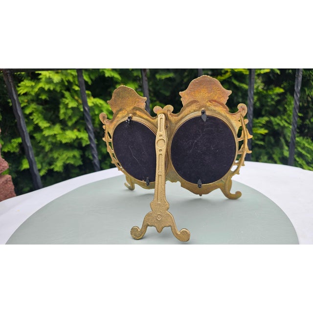 Double Brass Frame, 1980s For Sale - Image 4 of 8