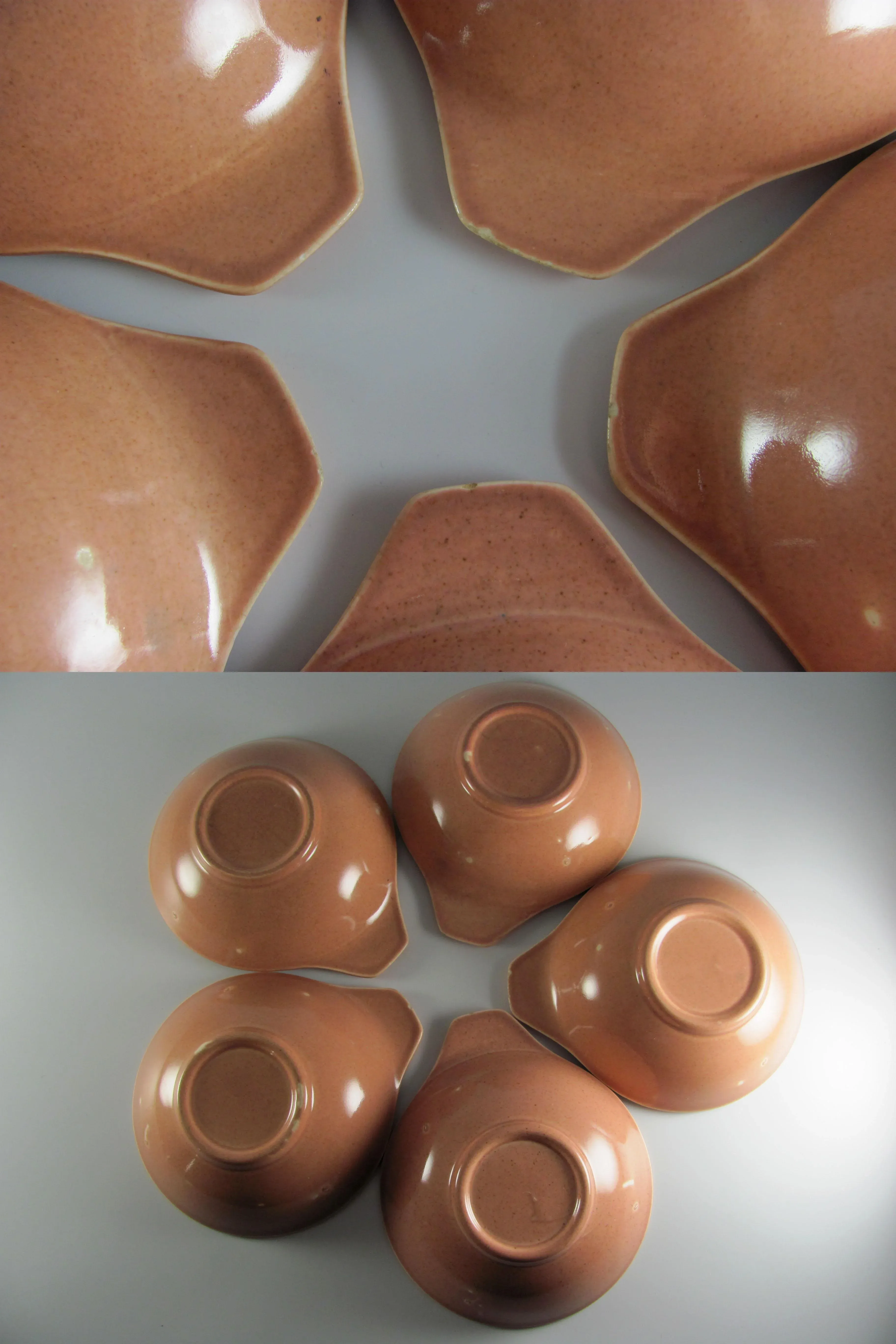 1950s Russel Wright Steubenville American Modern Coral Pink Peach