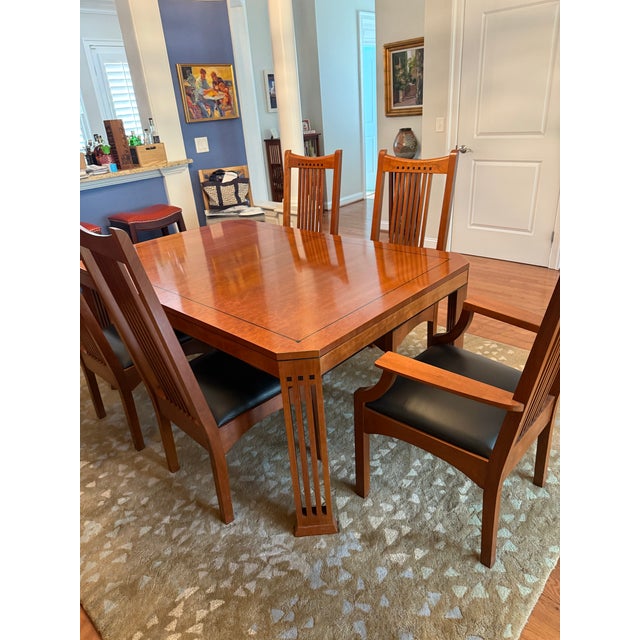 Transitional 1990s Stickley Dining Set of 9 For Sale - Image 3 of 7