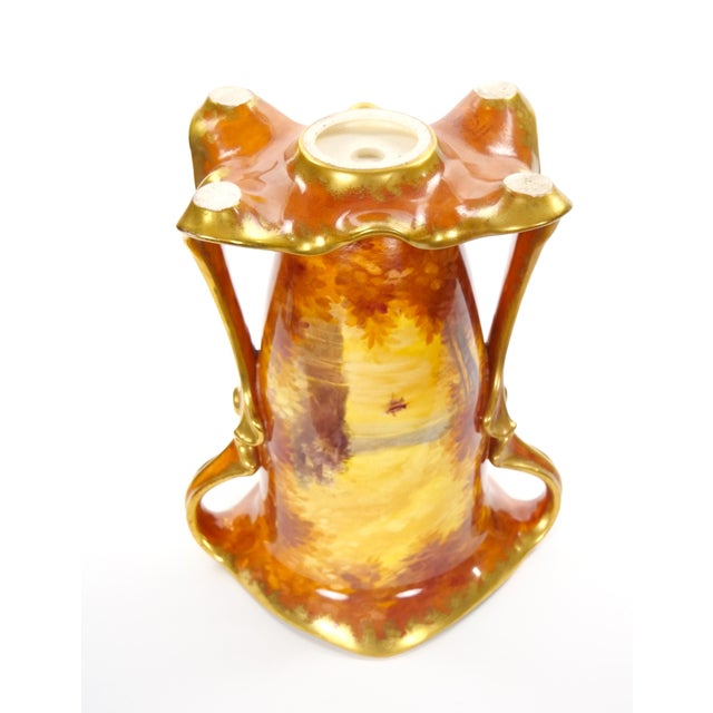 Antique Royal Bonn German Porcelain Hand-Painted & Gilt Figural Decorative Vases For Sale - Image 9 of 12