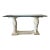 Serge Roche Double Palm Blanc Console With Thick Glass Top For Sale