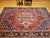 Red Vintage Heriz Serapi Rug, Hand-Knotted Wool, Geometric Pattern, Red & Navy, 6x9 For Sale - Image 8 of 18