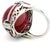 Vintage Platinum Cabochon Ruby, Ruby and Diamond Statement Ring, Size 6.5 For Sale - Image 11 of 15