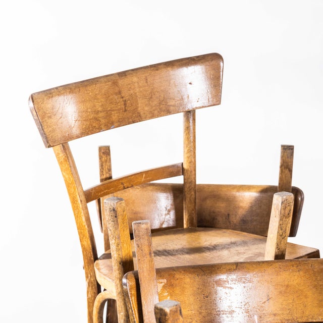 Simple Warm Honey Bentwood Café Chair, 1950s For Sale - Image 4 of 8