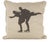 Figurative Skaters Silhouette Linen Pillow For Sale - Image 3 of 4