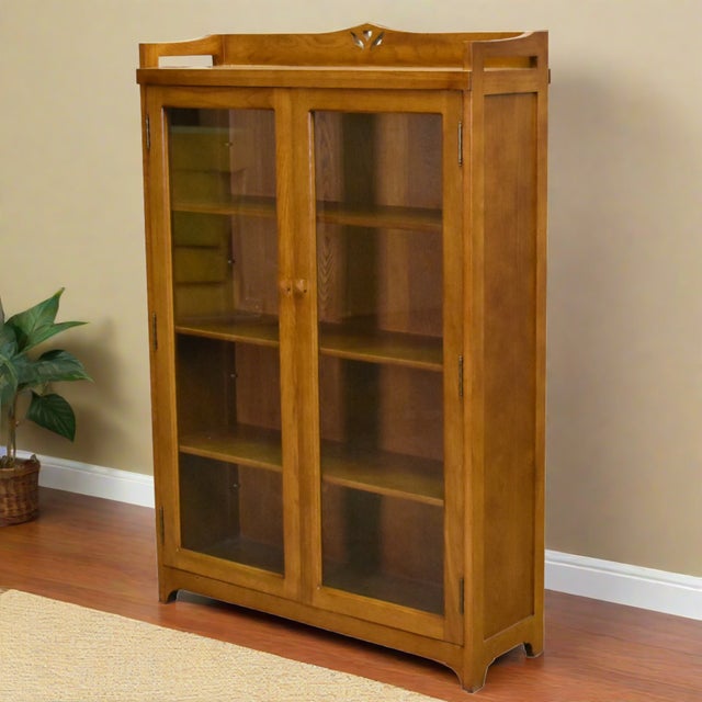 Mission Bookcase / Curio Cabinet - Michael's Cherry (Mc1) For Sale - Image 11 of 11