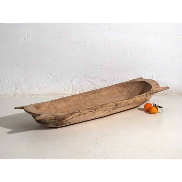 Antique Oval Wooden Bowl For Sale - Image 10 of 10