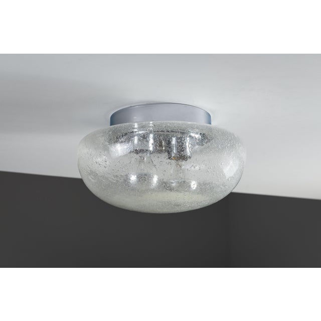 Vintage Ceiling Lamp in Bubble Glass and Chrome, 1960s For Sale - Image 6 of 10