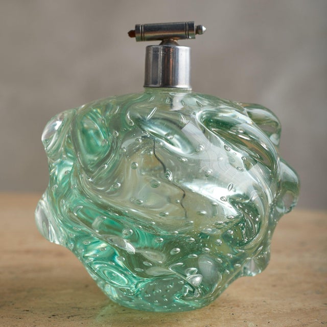 Mid-Century Modern Italian Murano Glass Perfume Atomizer Attributed to Barovier & Toso, 1960s For Sale - Image 3 of 6
