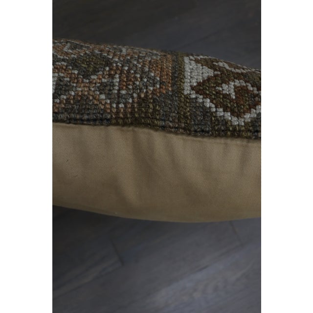 Bauhaus Large Antique Kurd Rug Pillow For Sale - Image 3 of 3
