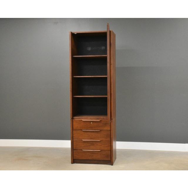 1960s Walnut Tall Armoire Dresser by Barzilay For Sale - Image 12 of 13