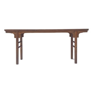 62" Long Antique Brown Console Table For Sale
