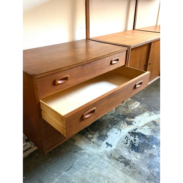 Wall Unit in Teak by Preben Sørensen for PS System, 1960s For Sale - Image 6 of 9