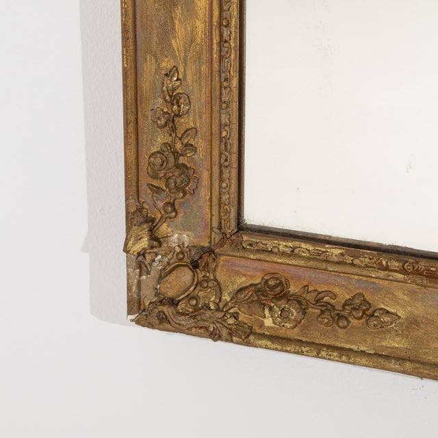 Late 19th Century 19th Century French Empire Giltwood Wall Mirror France Late 19th Century For Sale - Image 5 of 8