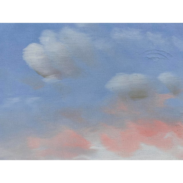 Late 20th Century Davis Large Oil Painting on Canvas, Seascape, Sailing Ship in the Ocean, Framed For Sale - Image 9 of 10