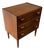Vintage Danish Modern Teak Three Drawer Chest, Poul Volther Munch Mobler Slagelse Circa 1960's For Sale