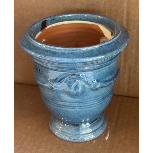 2020s French Anduze Planter Blue 15” X 17” by La Madeleine For Sale - Image 5 of 5