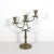 Vintage Brass Three Arm Candelabra For Sale - Image 4 of 8