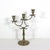 Vintage Tall Brass Three Arm Candelabra For Sale - Image 4 of 8