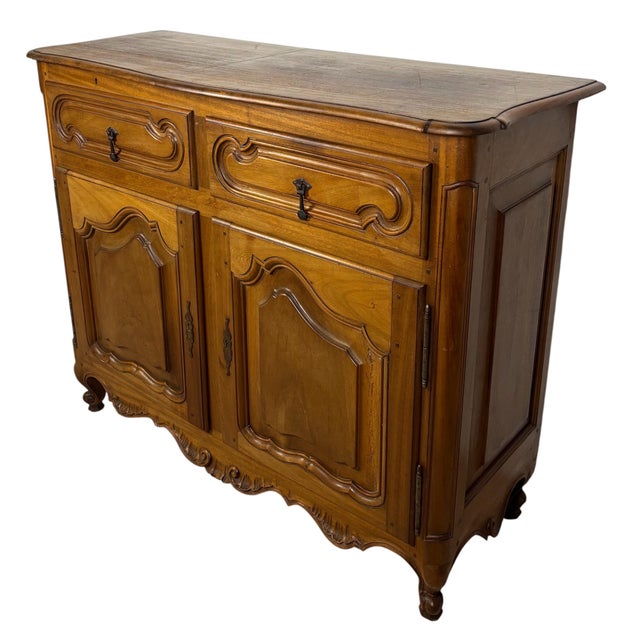 French Provincial Oak Server Cabinet with Sliding Shelves, Early 20th Century For Sale - Image 18 of 18