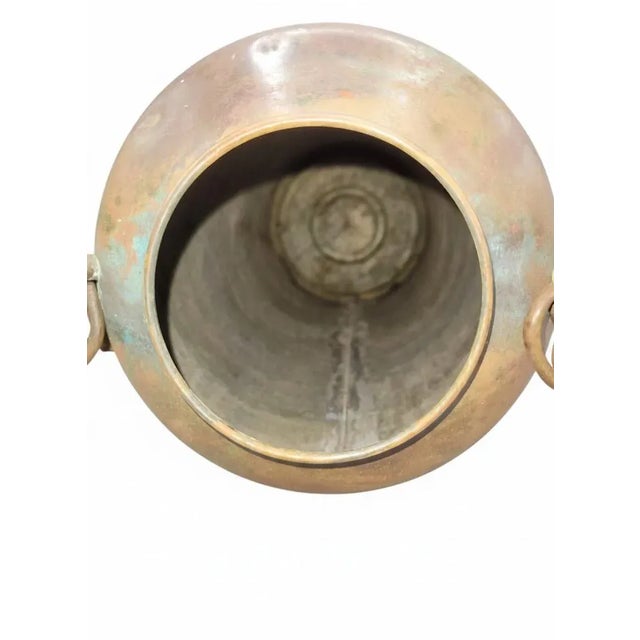 Antique English Copper Milk Canister W/ Lid & Wood Handle — Edwardian Era For Sale - Image 6 of 11