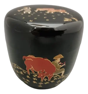 Vintage Japanese Netsuke Matcha Conatiner,1960s