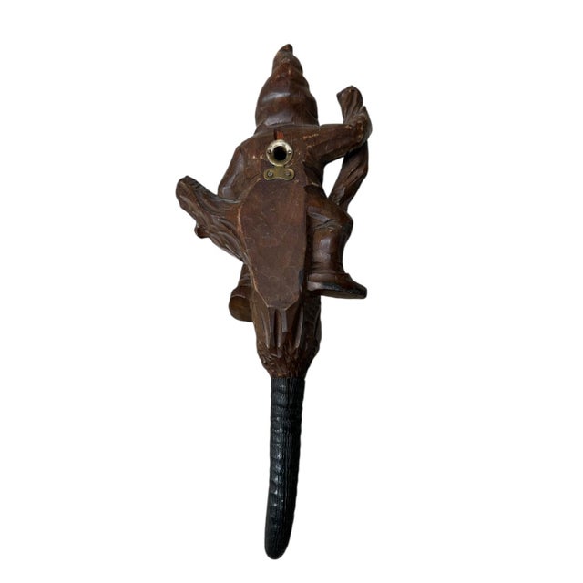 1900 - 1909 1900s Black Forest Gnome Whip Hook, Carved Wood For Sale - Image 5 of 6
