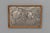 Decorative framed pressed pewter panel of grapes on a vine. Circa 1950. (Signed. Saunders?)
