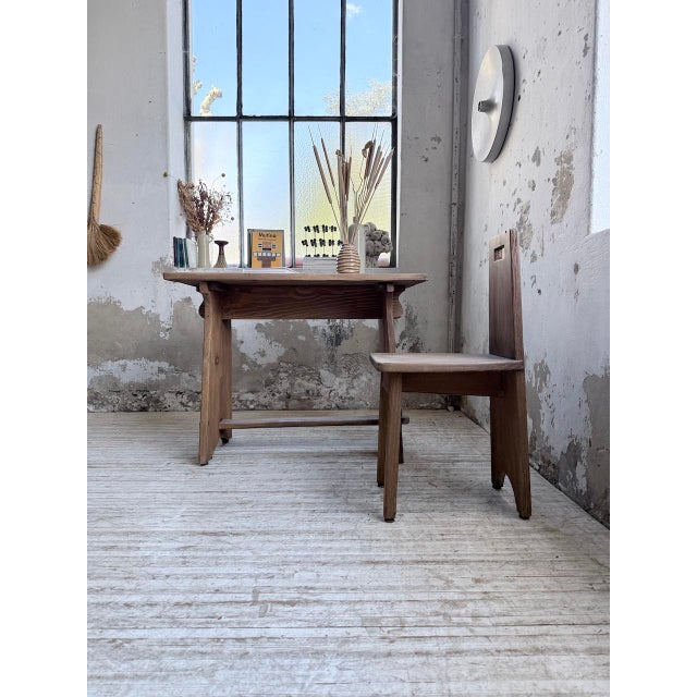 Brutalist Office Chair and Desk, 1950s, Set of 2 For Sale - Image 6 of 18