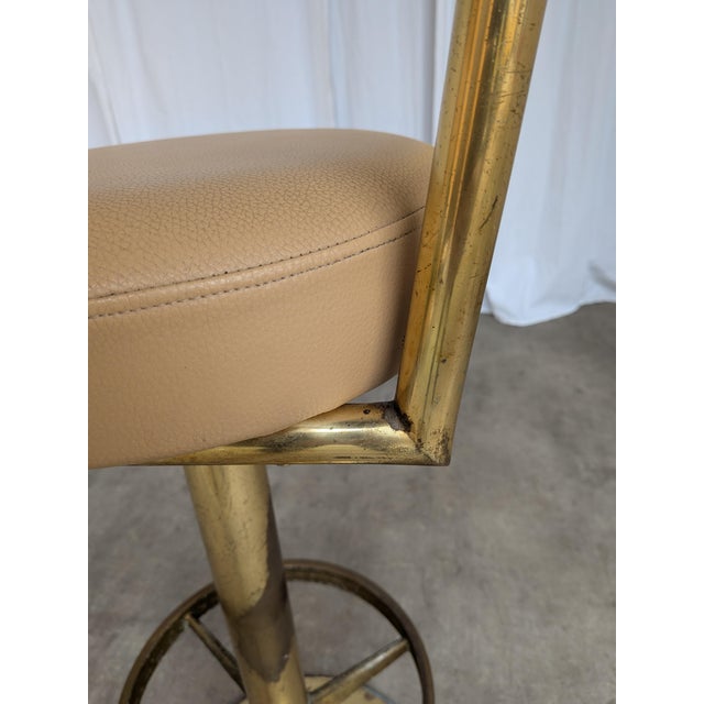 Mid-Century Modern Italian Brass Bar Stool, 1960s For Sale - Image 12 of 18