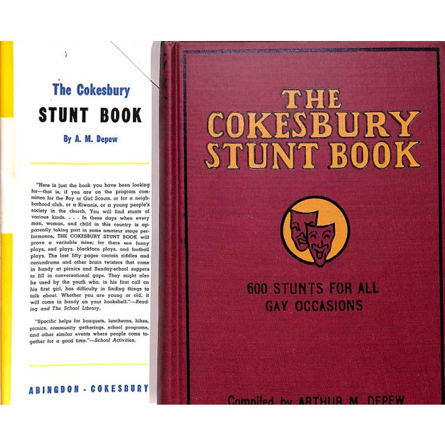 DEPEW, Arthur M. [392] pp. Abingdon-Cokesbury Press 1934 7 7/8" x 5 3/4" More than 600 Stunts for the State, Banquet,...