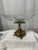 Metal Antique Crystal SawTooth Cut Fruit Bowl on Brass Pedestal For Sale - Image 7 of 8