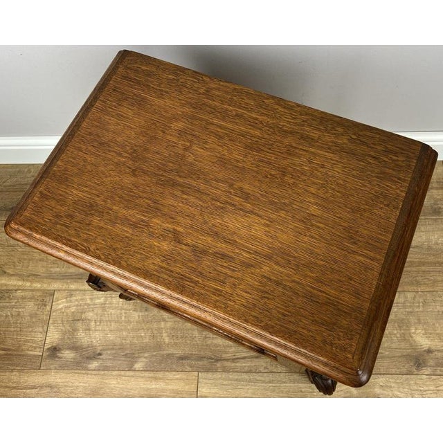 Brown Vintage French Louis Style Oak Bedside Tables, Set of 2 For Sale - Image 8 of 11