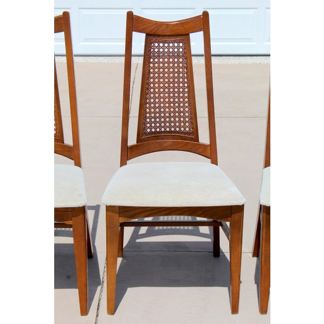1960s 1960s Liberty Chair Co. Mid-Century Modern Cane Back Dining Chairs – Set of 6 For Sale - Image 5 of 18