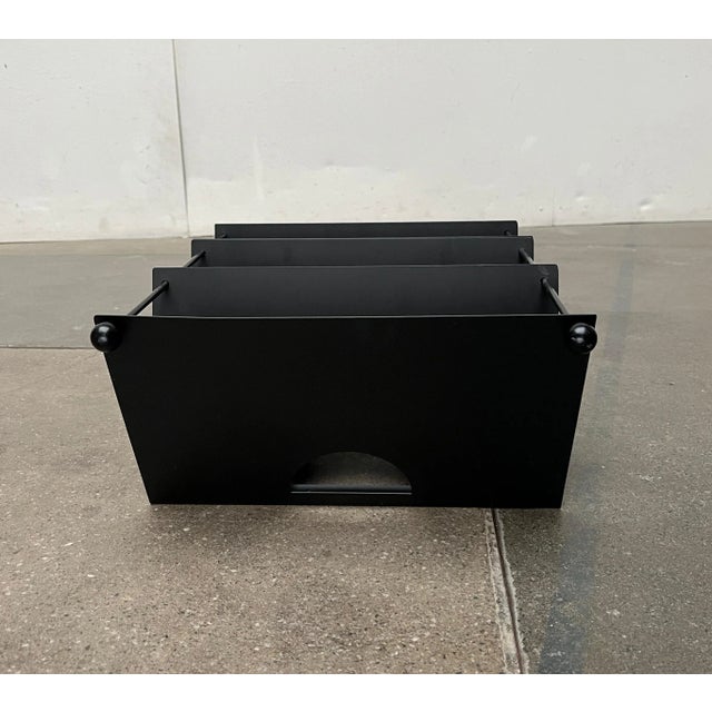 Italian Postmodern Metal Magazine Rack Holder, 1980s For Sale - Image 16 of 18