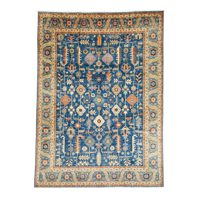 Oriental Handmade Rug 8'9" x 12'1" #17782 For Sale