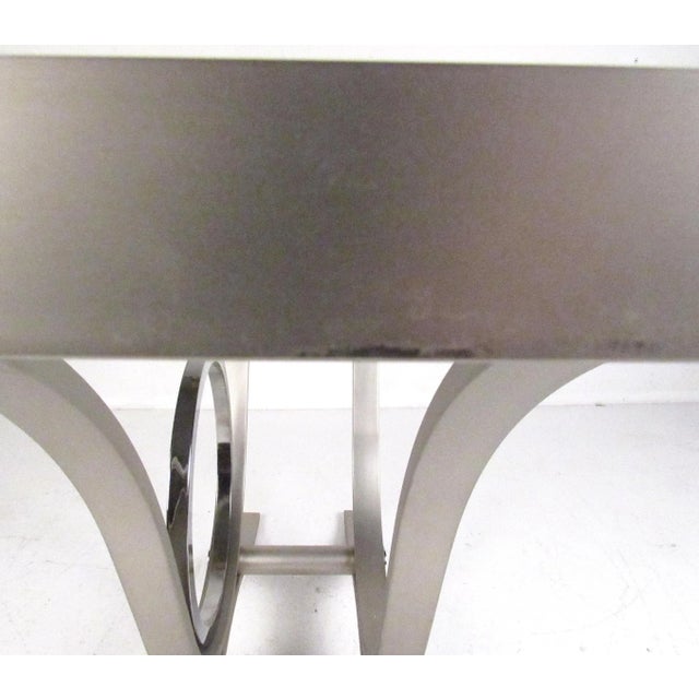Contemporary Modern Style Demilune Console Table For Sale - Image 11 of 12