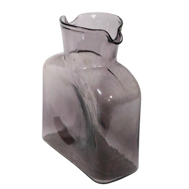 Mid 20th Century Blenko Double Spout Water Bottle in Amethyst Glass For Sale In New York - Image 6 of 12