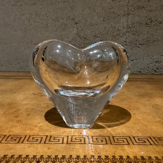 Rosenthal Vintage Rosenthal Lead Crystal Heart Bud Vase or Paper Weight For Sale - Image 4 of 11