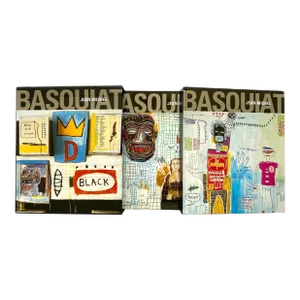 Jean Michel Basquiat " Paintings Catalogue Raisonne " Rare Vintage Landmark Volume Lithograph Print Large Hardcover Slipcase Two Books Set