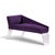 Haziza Mid Century Lucite and Upholstered Sculptural Chaise Lounge Settee This chaise measures: 27.5 wide x 54.25 deep x...