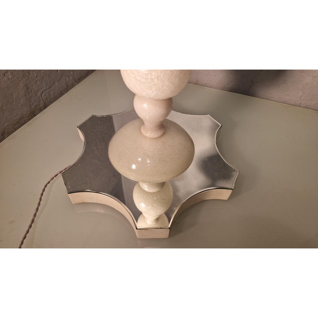 Glass Floor Lamp in Pulegoso Wood and Glass with Mirrored Base from Barovier & Toso, 1940s For Sale - Image 7 of 12