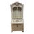 Vintage French Provincial Hand Carved White Secretary Desk and Display Cabinet For Sale