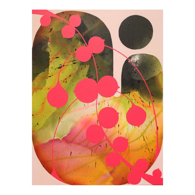 "Raspberry Cookies" Original Contmeporary Abstract Painting by Mel Rea For Sale