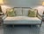 White Wood Framed Sofa in White Linen For Sale - Image 8 of 8