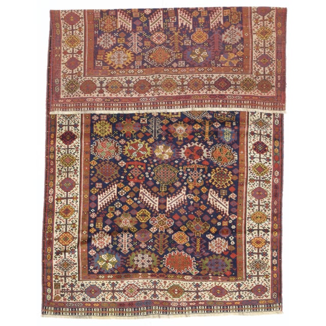 Antique Persian Qashqai Rug 5’3" x 9’1”. The best SW Persian, Fars Province nomadic rugs, mostly in scatter formats....
