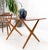 Hans Wegner Danish Mid-Century Modern Teak & Brass X Base Coffee Side Table For Sale - Image 6 of 15